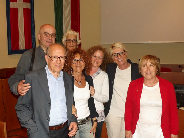 Da sinistra, Edoardo Di Mauro, Angelo Petrosino, Vito Navolio, Antonella Menzio, Sara Gianotti, Laura Ghersi, Franca Zoavo.